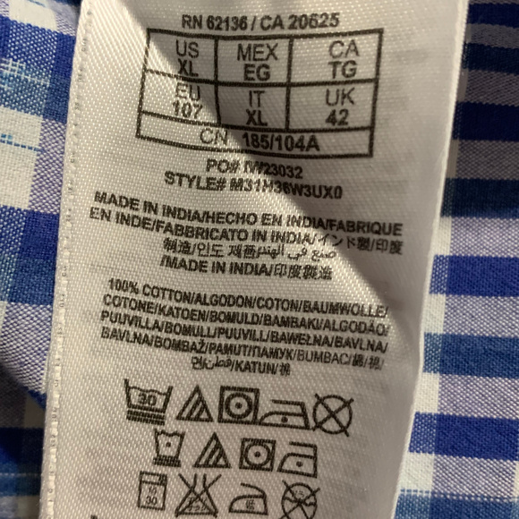 GUESS AUSTIN SLIM FIT PLAID LONG SLEEVE SHIRT - Picture 4 of 5